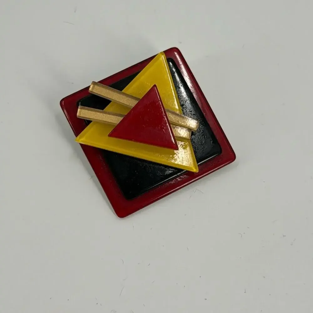 Vintage 80's Abstract brooch